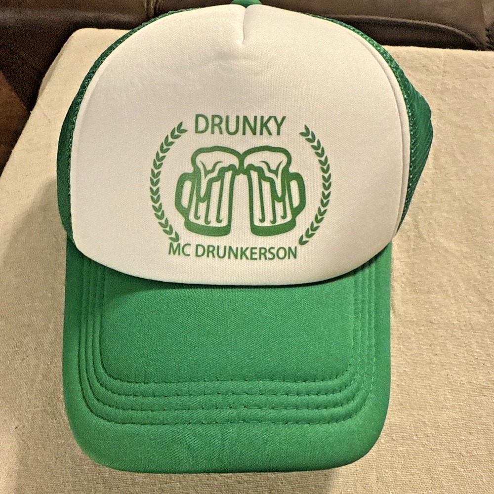 4‎ hats: Drunky lucky Mesh Trucker Snapback Hat set of 4 clover st patrick lucky
